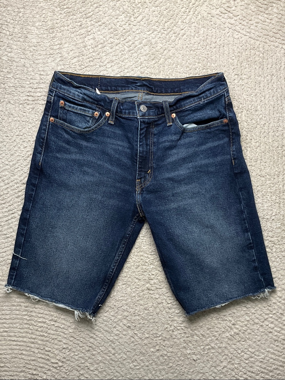 Levi's 511 Slim Indigo Denim Cutoff Shorts